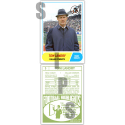 1968 STCC Coaches #5 Tom Landry Dallas Cowboys