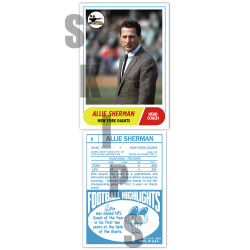 1968 STCC Coaches #6 Allie Sherman New York Giants