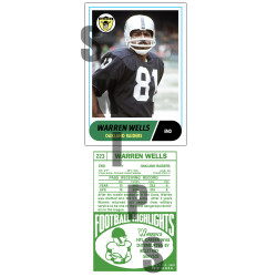 1968 STCC #223 Warren Wells Topps Oakland Raiders custom card 1968 STCC #223 Warren Wells Topps Oakland Raiders custom card