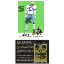 1969 STCC #267 D.D. Lewis Topps Dallas Cowboys custom card