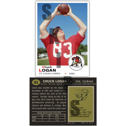 1969 STCC Chuck Logan Topps Arizona St. Louis Cardinals Northwestern custom card