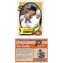 1970 STCC Coaches #269 Tom Landry Topps Dallas Cowboys custom card