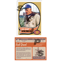 1970 STCC Coaches #272 Bud Grant Topps Minnesota Vikings custom card