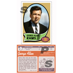 1970 STCC Coaches #277 George Allen Topps Los Angeles Rams custom card