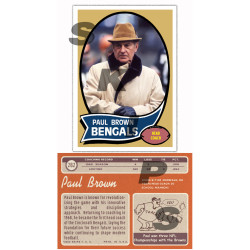 1970 STCC Coaches #282 Paul Brown Topps Cincinnati Bengals custom card
