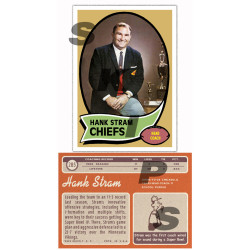 1970 STCC Coaches #285 Hank Stram Topps Kansas City Chiefs custom card