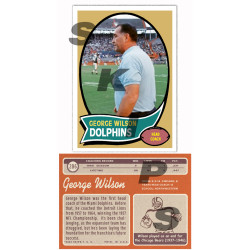 1970 STCC Coaches #286 George Wilson Topps Miami Dolphins custom card
