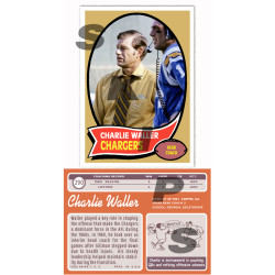 1970 STCC Coaches #290 Charlie Waller Topps Los Angeles Chargers custom card