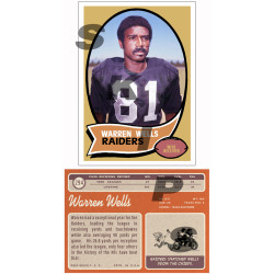 1970 STCC #294 Warren Well Topps Oakland Raiders custom card 1970 STCC #294 Warren Well Topps Oakland Raiders custom card