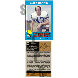 1971 STCC #266 Cliff Harris Dallas Cowboys custom card HOF
