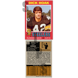 1971 STCC #267 Dick Hoak Pittsburgh Steelers custom card 