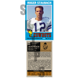 1971 STCC #268 Roger Staubach Dallas Cowboys custom card HOF