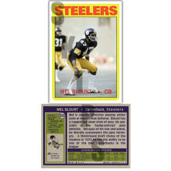 1972 STCC #353 Mel Blount Pittsburgh Steelers custom card HOF