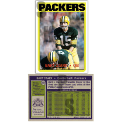 1972 STCC #357 Bart Starr Green Bay Packers custom card HOF