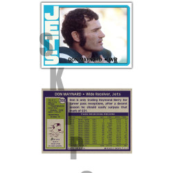 1972 STCC #358 Don Maynard New York Jets custom card HOF