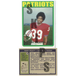 1972 STCC Perry Pruett Boston Patriots custom card 