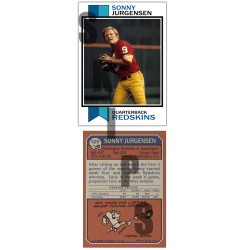 1973 STCC #529 Sonny Jurgensen Washington Redskins custom card HOF