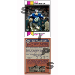 1973 STCC #540 Joe Morrison New York Giants custom card 