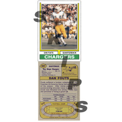 1974 STCC #537 Dan Fouts San Diego Chargers custom card HOF