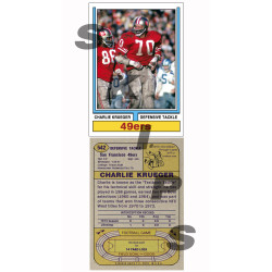 1974 STCC #542 Charlie Krueger San Francisco 49ers custom card 