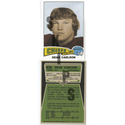 1975 STCC Dean Carlson Kansas City Chiefs custom card