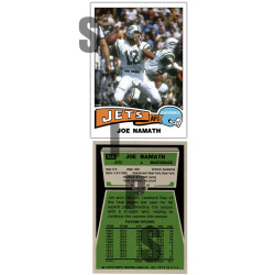 1975 STCC #530 Joe Namath New York Jets custom card HOF