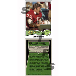 1975 STCC #549 Len Rohde San Francisco 49ers custom card 