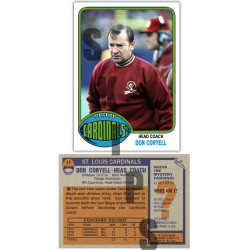 1976 STCC Legendary Coaches #11 Don Coryell Topps St. Louis Cardinals