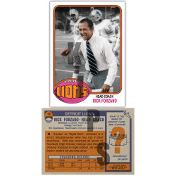 1976 STCC Legendary Coaches #16 Rick Forzano Topps Detroit Lions
