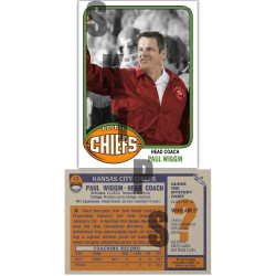 1976 STCC Legendary Coaches #17 Paul Wiggin Topps Kansas City Chiefs