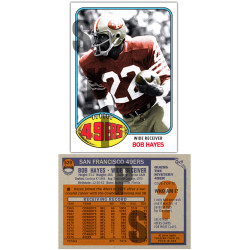 1976 STCC #529 Bob Hayes San Francisco 49ers custom card HOF