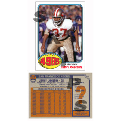 1976 STCC #535 Jimmy Johnson  San Francisco 49ers custom card HOF