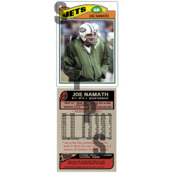 1977 STCC #529 Joe Namath Topps New York Jets custom card HOF
