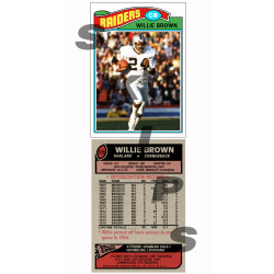 1977 STCC #538 Willie Brown Oakland Raiders custom card HOF 1977 STCC #538 Willie Brown Oakland Raiders custom card HOF