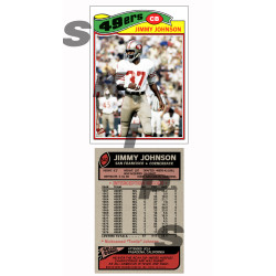 1977 STCC #540 Jimmy Johnson Topps San Francisco 49ers custom card HOF 1977 STCC #540 Jimmy Johnson Topps San Francisco 49ers custom card HOF
