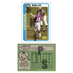 1978 STCC #532 Bob Lee Minnesota Vikings custom card 