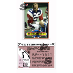 1980 STCC CFL #1 Fred Biletnikoff Montreal Alouettes Oakland Raiders HOF 