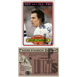 1980 STCC #530 Roger Staubach Topps Dallas Cowboys custom card HOF