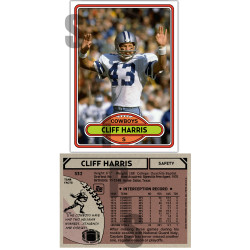 1980 STCC #532 Cliff Harris Topps Dallas Cowboys custom card HOF