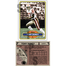 1980 STCC #533 Tony Dungy Topps San Francisco 49ers custom card HOF