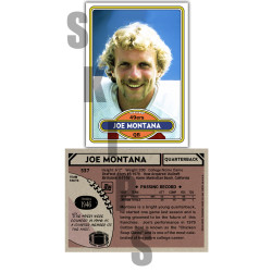 1980 STCC #537 Joe Montana Topps San Francisco 49ers custom card HOF
