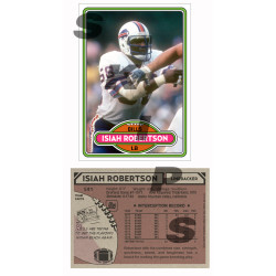 1980 STCC #541 Isiah Robertson Topps Buffalo Bills custom card