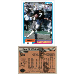 1981 STCC #530 Dan Pastorini Topps Oakland Raiders custom card