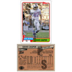 1981 STCC #531 Dave Casper Topps Houston Oilers custom card HOF