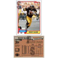 1981 STCC #533 Rocky Bleier Topps Pittsburgh Steelers custom card 1981 STCC #533 Rocky Bleier Topps Pittsburgh Steelers custom card