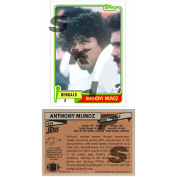 1981 STCC #536 Anthony Munoz Topps Cincinnati Bengals custom card HOF