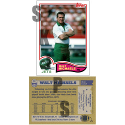 1982 STCC Legendary Coaches #12 Walt Michaels Topps New York Jets