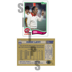 1982 STCC Legendary Coaches #17 Marv Levy Topps Kansas City Chiefs