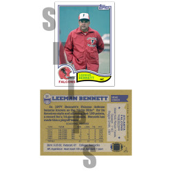 1982 STCC Legendary Coaches #21 Leeman Bennett Topps Atlanta Falcons