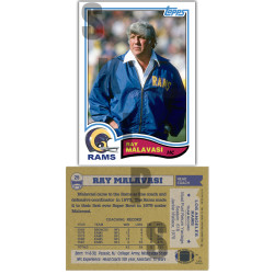 1982 STCC Legendary Coaches #25 Ray Malavasi Topps Los Angeles Rams